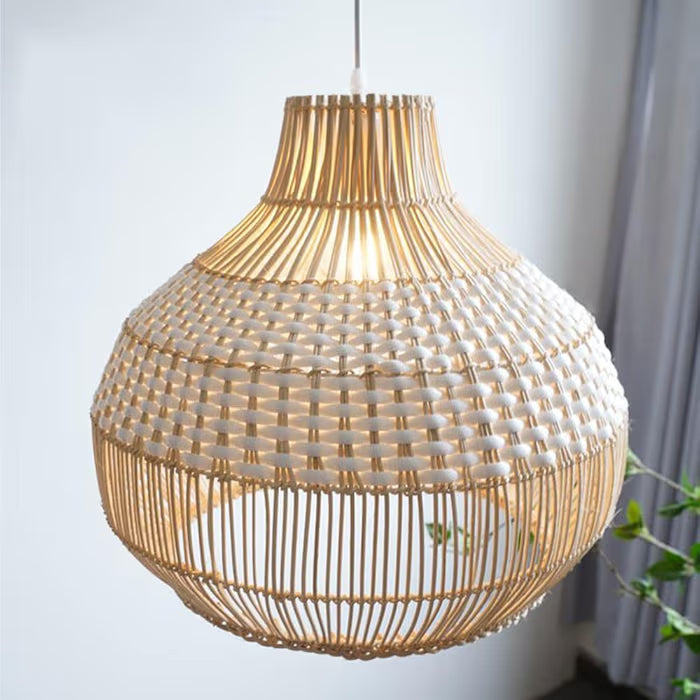 Round Rattan Pendant Light