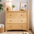 Boho Rattan 3 Drawer Dresser