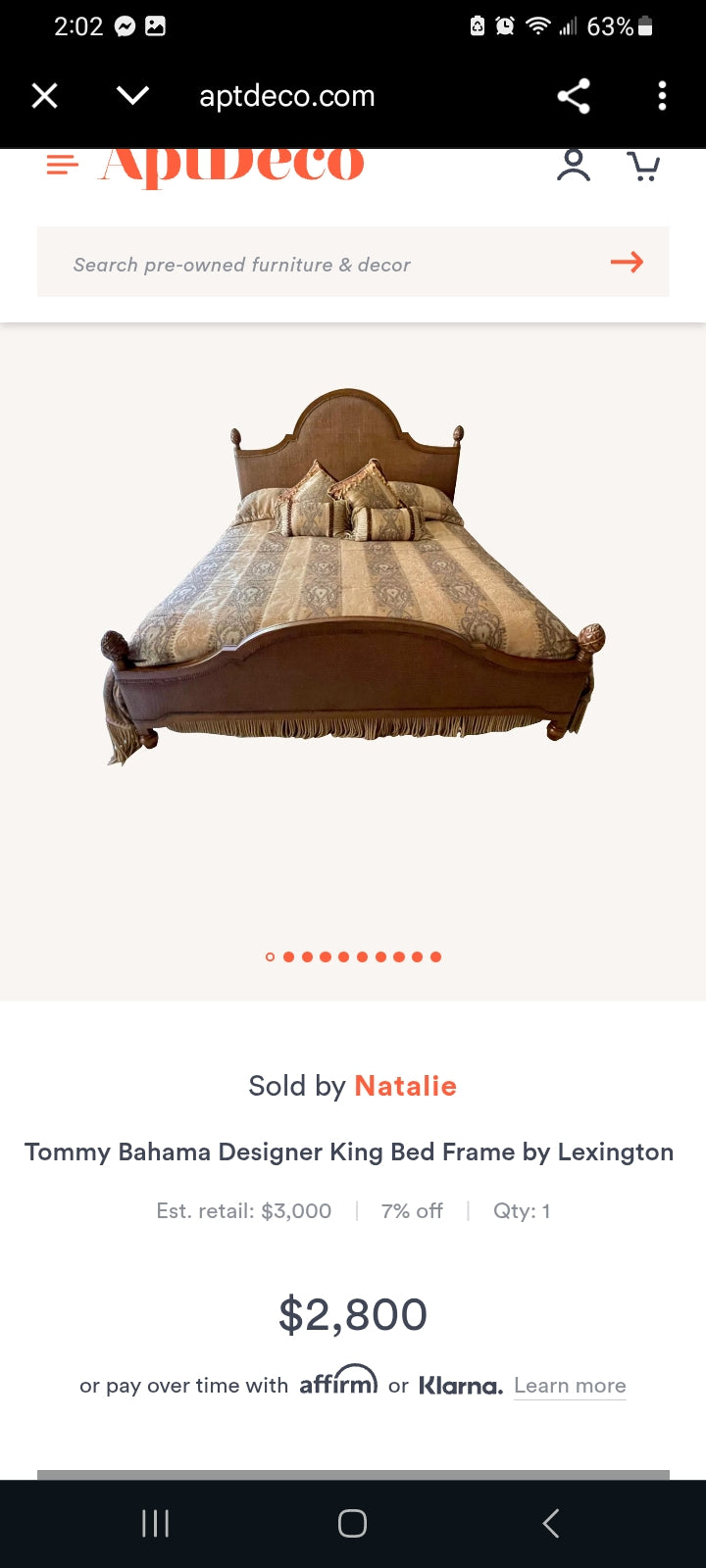 King Size Premium Rattan "Pineapple" Bed