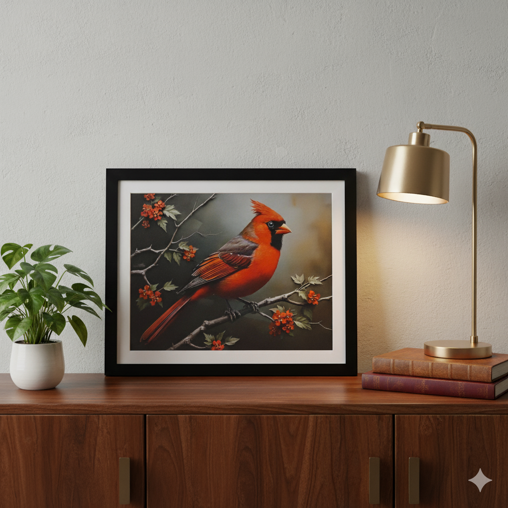 Limited Edition Canvas Print 'Cardinal in Kentucky'. Numbered 1 of 100.