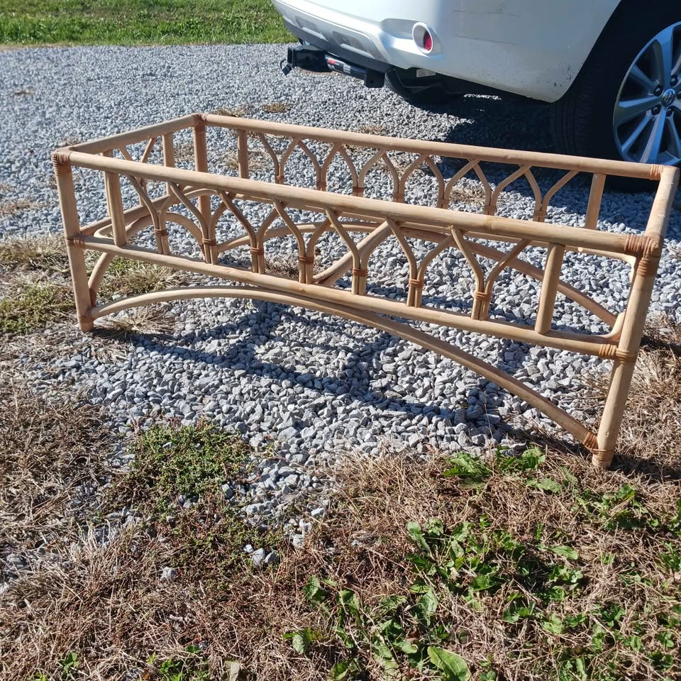 Premium Rattan Glass Top Rectangular Coffee Table