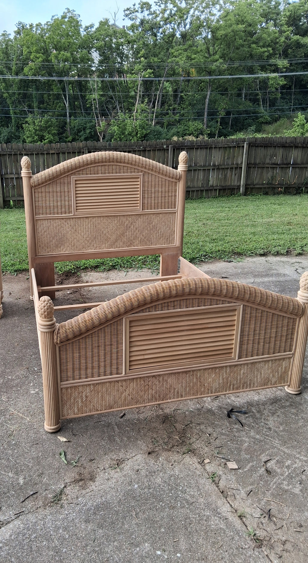 Twin Size Premium Rattan & Wicker Bed