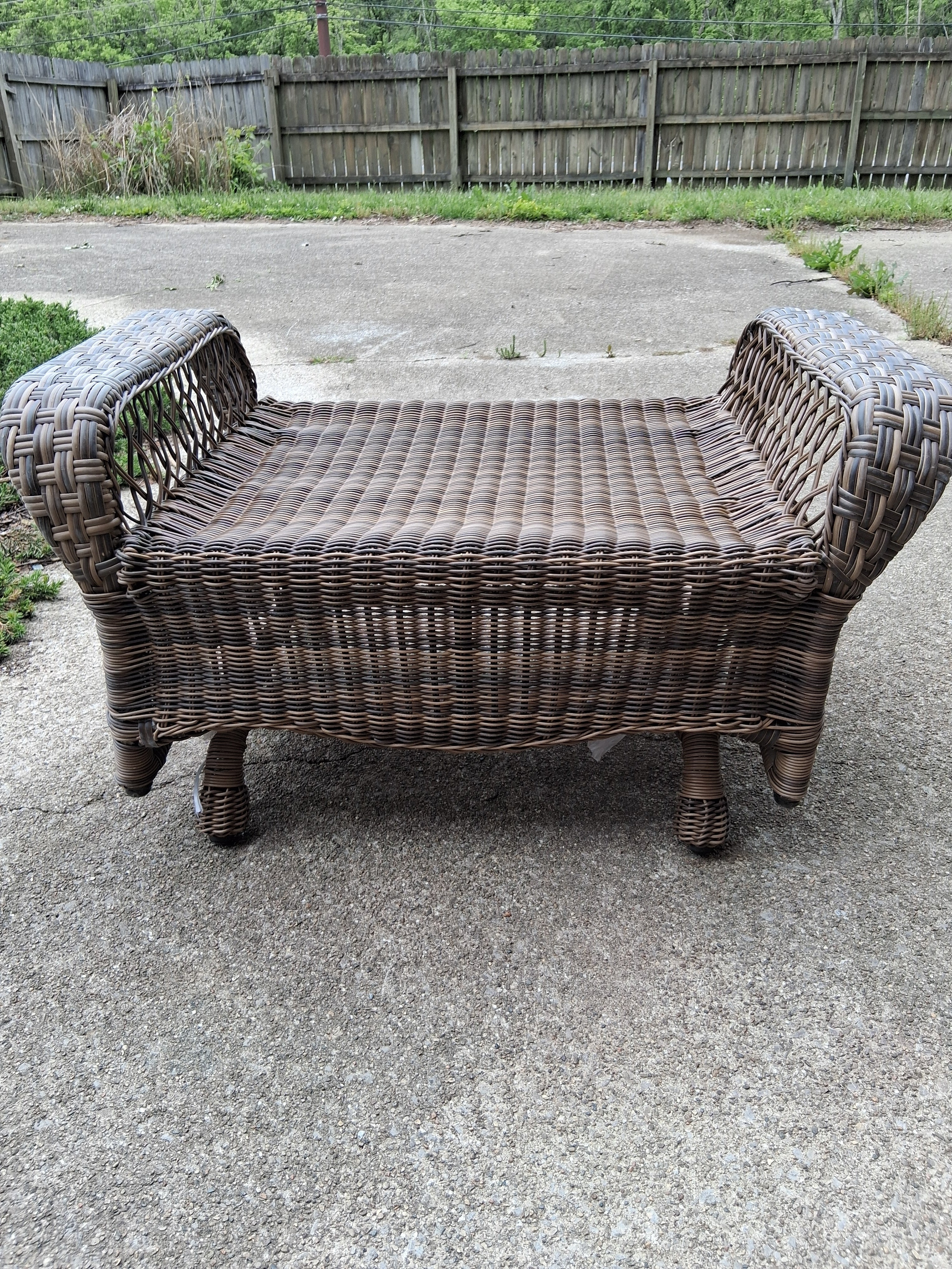 Gliding Indoor/Outdoor "Saddle" Ottoman