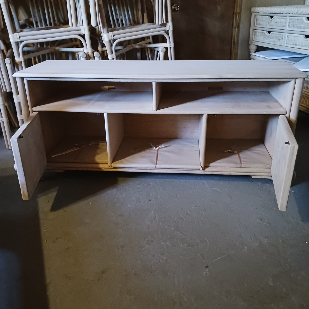 Premium 60" Rattan/Wicker Media Console